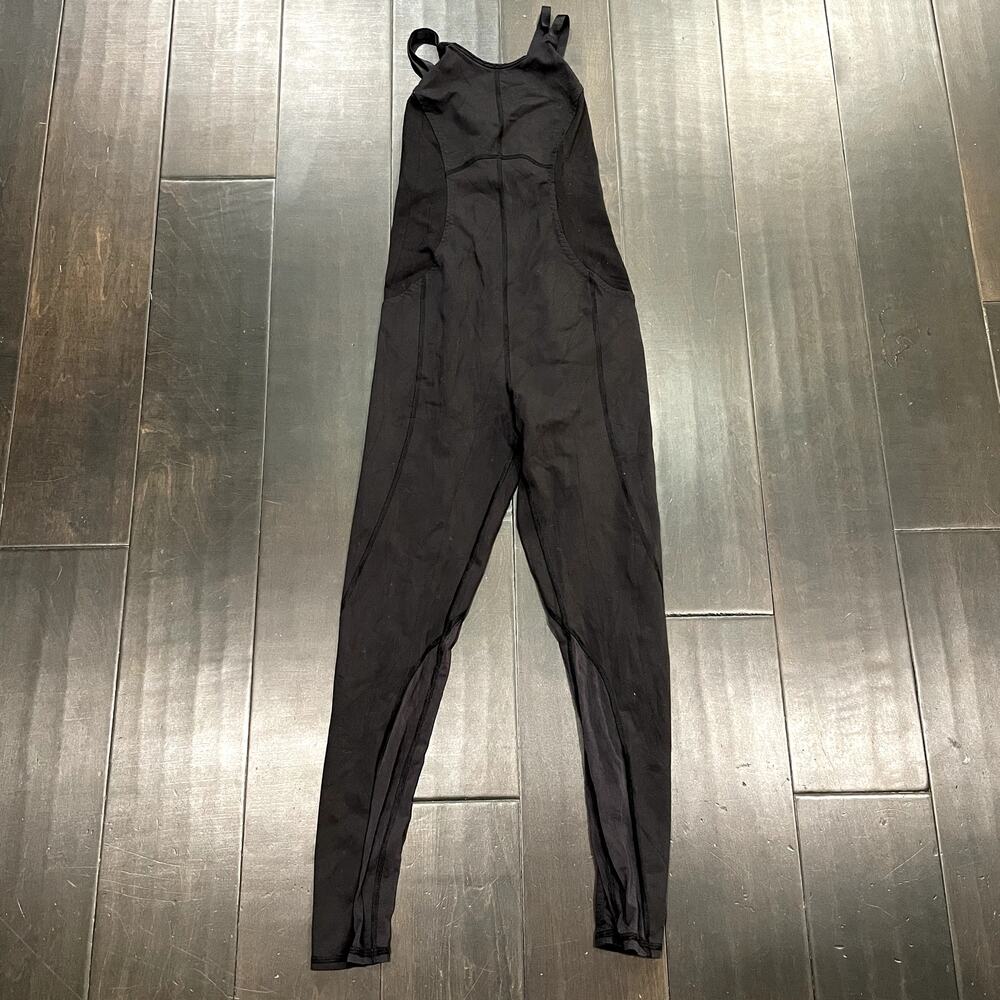 Lululemon For Love Onesie Black Strappy Mesh Women's Size 4